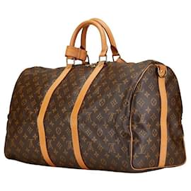 Louis Vuitton-Louis Vuitton Monogram Keepall Bandouliere 50 Bag-Brown