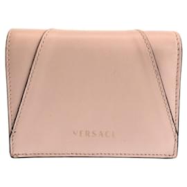 Versace-Versace Leather Compact Wallet-Pink