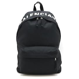 Balenciaga-Balenciaga Wheel Nylon Backpack Black-Black