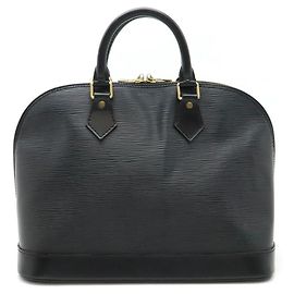 Louis Vuitton Epi Alma Leather Handbag M52142 Black