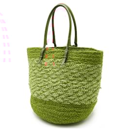 Balenciaga-Balenciaga Raffia Leather Tote Bag-Orange