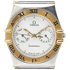Omega Constellation Day-Date Quartz Watch White