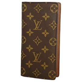Louis Vuitton-Louis Vuitton Long Wallet Monogram Portefeuille Brazza M66540-Brown