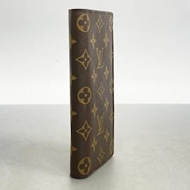 Louis Vuitton-Louis Vuitton Long Wallet Monogram Portefeuille Brazza M66540-Brown