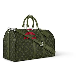 Louis Vuitton-LV Keepall 45cm red and monogram-Red