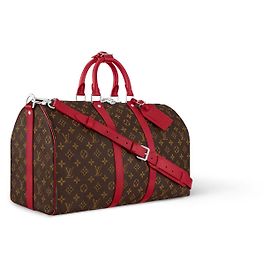 Louis Vuitton LV Keepall 45 cm rosso e monogramma Rosso