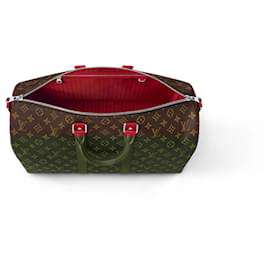 Louis Vuitton-LV Keepall 45cm red and monogram-Red