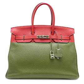 Hermès-Hermes Birkin 35 Handbag in Rouge Garance-Red