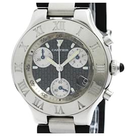 Cartier-Cartier Must 21 Chronoscaph Steel Quartz Men's Watch-Other