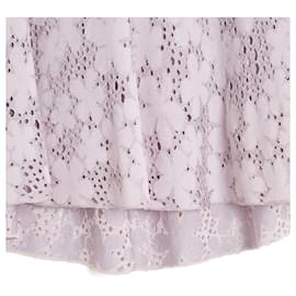 Dior-Christian Dior Top FR36 Chiuri Pink Mauve Silver Open Knit Silk Top UK8 US6-Silvery,Pink
