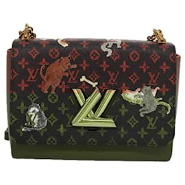 Louis Vuitton-LOUIS VUITTON Catgram Sack Twist MM Shoulder Bag Marron M44408 LV Auth 104424SA-Brown