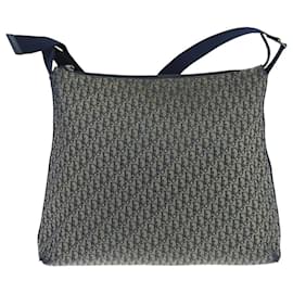 Christian Dior-Christian Dior Trotter Canvas Shoulder Bag Navy Auth mr790-Navy blue
