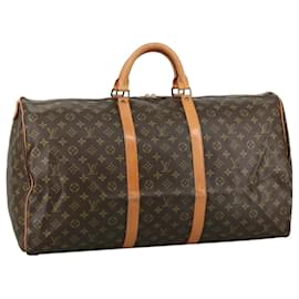 Louis Vuitton-LOUIS VUITTON Monogram Keepall 60 Boston Bag M41422 LV Auth 102746-Monogram