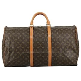 Louis Vuitton-LOUIS VUITTON Monogram Keepall 60 Boston Bag M41422 LV Auth 102746-Monogram