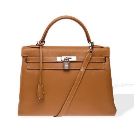 Hermès Sac HERMES Kelly 32 en Cuir Doré - 102342 Doré