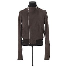Rick Owens Lederjacke Braun