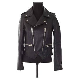 Saint Laurent Lederjacke aus Leder Schwarz