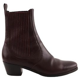 Soeur Botas de couro Bordeaux