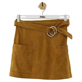 Bash Mini jupe en daim Jaune