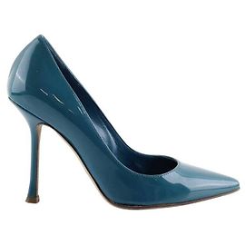 Sergio Rossi Tacchi in pelle verniciata Blu
