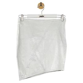Bash Mini jupe en cuir argentée Argenté