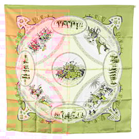 Hermès-HERMES Scarves T.  Silk-Camel