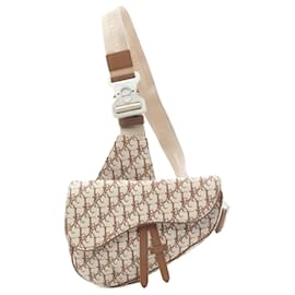 Dior-Beige Dior Cactus Jack Canvas Saddle Crossbody-Beige