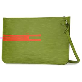 Louis Vuitton-Orange Louis Vuitton Epi Neverfull Pouch-Orange