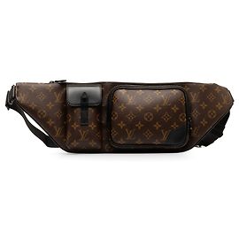 Sac banane ceinture Louis Vuitton Monogram Macassar marron Christopher Marron
