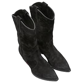 Saint Laurent-SAINT LAURENT Ankle boots T.EU 37 Suede-Black