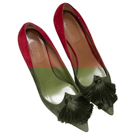 Aquazzura-AQUAZZURA Heels T.EU 40 Suede-Red