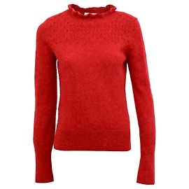 & Other Stories & Andere Geschichten weicher Alpaka-Strickpullover in Dunkelrot Größe S Bordeaux
