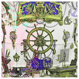 Hermès-Hermes Paris Vintage Beige Silk Scarf Musee 1962 Philippe Ledoux-Beige