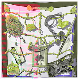 Hermès-Hermes Vintage Silk Scarf 1992 Memoires D'Hermes Cathy Latham-Multiple colors