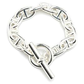 Hermès-Hermes Silver Bracelet Chaine d'Ancre TGM-Silvery,Metallic