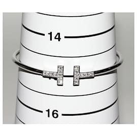 Tiffany & Co-Bracelete T Wire em diamante K18WG da Tiffany-Prata,Metálico