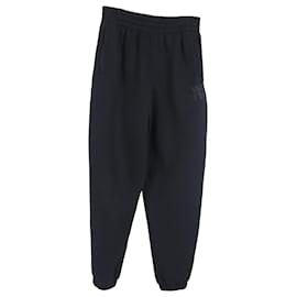 Alexander Wang-Alexander Wang Logo Print Sweatpants in Black Cotton-Black