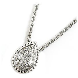Boucheron K18WG Weißgold-Diamant-Halskette Weiß