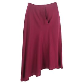 Falda asimétrica Theory en triacetato burdeos Roja Burdeos