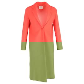 Hugo Boss- Hugo Boss Single-Breasted Coat in Orange Wool-Orange