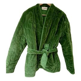 Autre Marque Velvet Quilted Kimono | Green Green