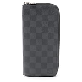 Louis Vuitton-Louis Vuitton Zippy Wallet Damier Graphite N63095-Black