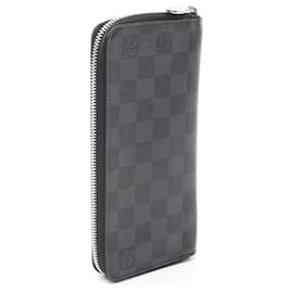 Louis Vuitton-Louis Vuitton Zippy Wallet Damier Graphite N63095-Black