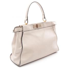 Fendi-Fendi Peekaboo Regular Selleria Leather Handbag-Pink