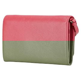Prada-Prada Saffiano Logo Long Wallet 1M1437-Pink