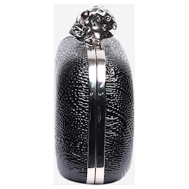 Alexander Mcqueen-Black skull clutch-Black