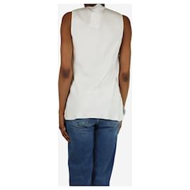 Ralph Lauren-White sleeveless satin top - size UK 4-White