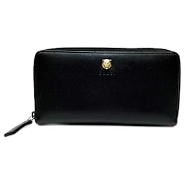 Gucci-Carteira longa redonda GUCCI Animalier Tigre para homens-Preto
