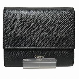Céline-Celine Small Trifold Wallet-Black