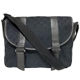 Gucci-Gucci GG Pattern Shoulder Bag-Black
